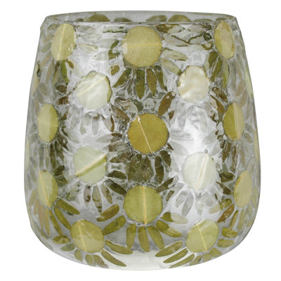 Enamel Leaf Pattern Hurricane - Lrg