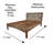 RV King Bedframe Hand-crafted Mango Wood Carved