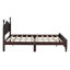 Base de lit plateforme en bois, lit plateforme de style rétro avec support en lattes de bois-648742419