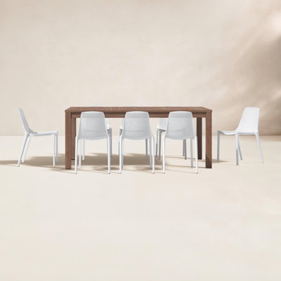 Anautica 88" Eucalyptus Patio Dining Set