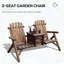 Causeuse double en bois Adirondack avec seau à glace