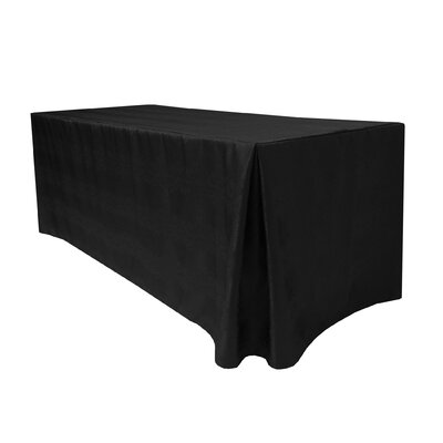 Ultimate Textile -2 Pack- Damask Kenya 4 Ft. Fitted Tablecloth - Fits 24 X 48-Inch Rectangular Tables 36"" High, Black -  2PKR-24X48X36-110