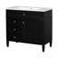 Meuble-lavabo de salle de bain avec lavabo supérieur, meuble-lavabo simple, tiroirs