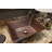 17" Rectangle Wired Rim Vessel Hammered Copper Sink