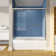 55'' - 59" W x 56'' H Double Sliding Semi-Frameless Tub Door With Clear Tempered Glass