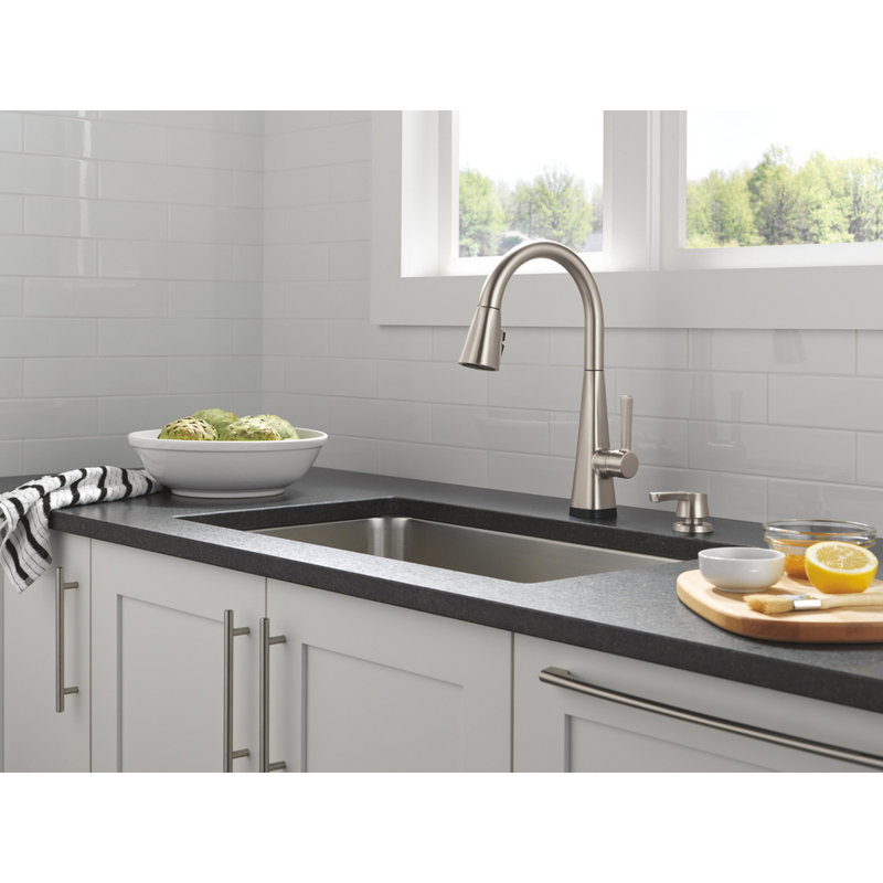 Lenta Touch2O Kitchen Faucet with Touchless Technology, Spotshield Stainless