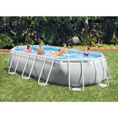 Steel Oval Frame Set Pool 48'' H x W x L , with Pump Included