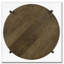 Table d'appoint naturelle et bronze industriel avec tablette inférieure