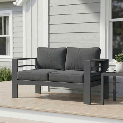 Patio Furniture Metal Loveseat