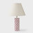 Handcrafted Checkered Bone Inlay Table Lamp Base