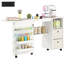 Table de couture pliante avec prise de courant, table de bricolage roulante, blanc-119458021