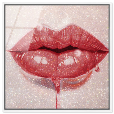Lux Kiss Burnt Canvas Fashion Print by Oliver Gal