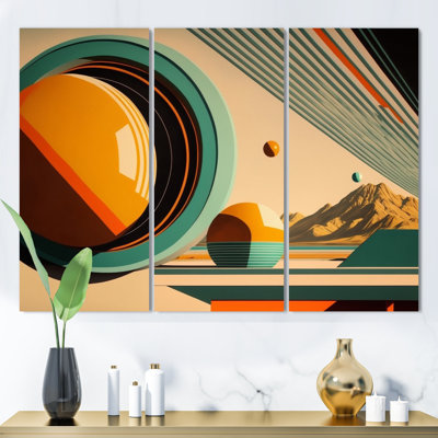 «Vintage Mid-Century Graphics III», reproduction sur toile 3 pièces