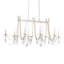Vesca 8 Light 58in Rectangular Chandelier in Black with Clear Heritage Handcut Crystals-231981032-231981039