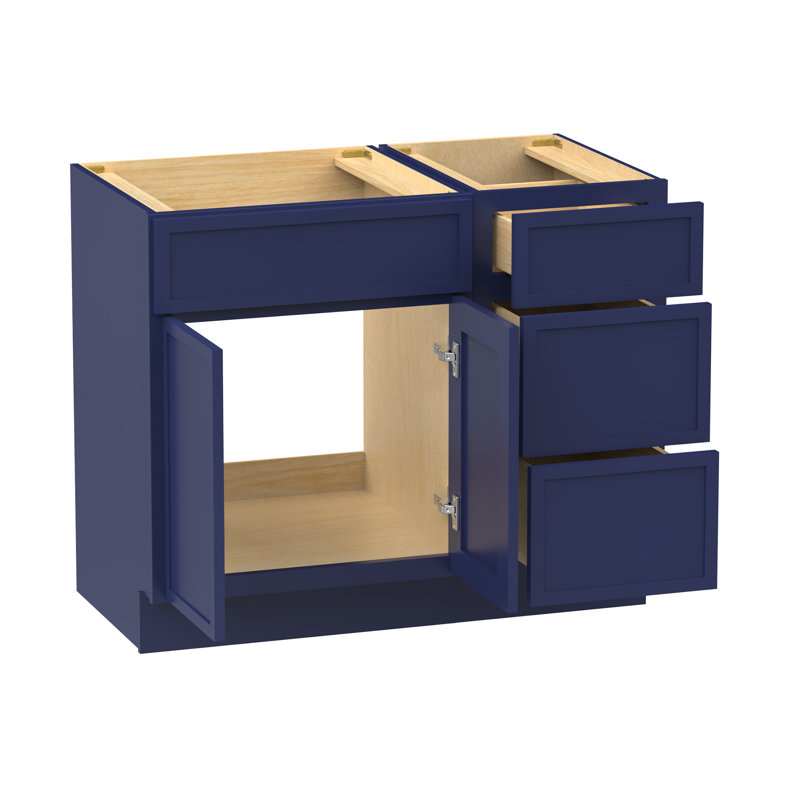 Base de meuble-lavabo simple 39 po seulement, Bleu