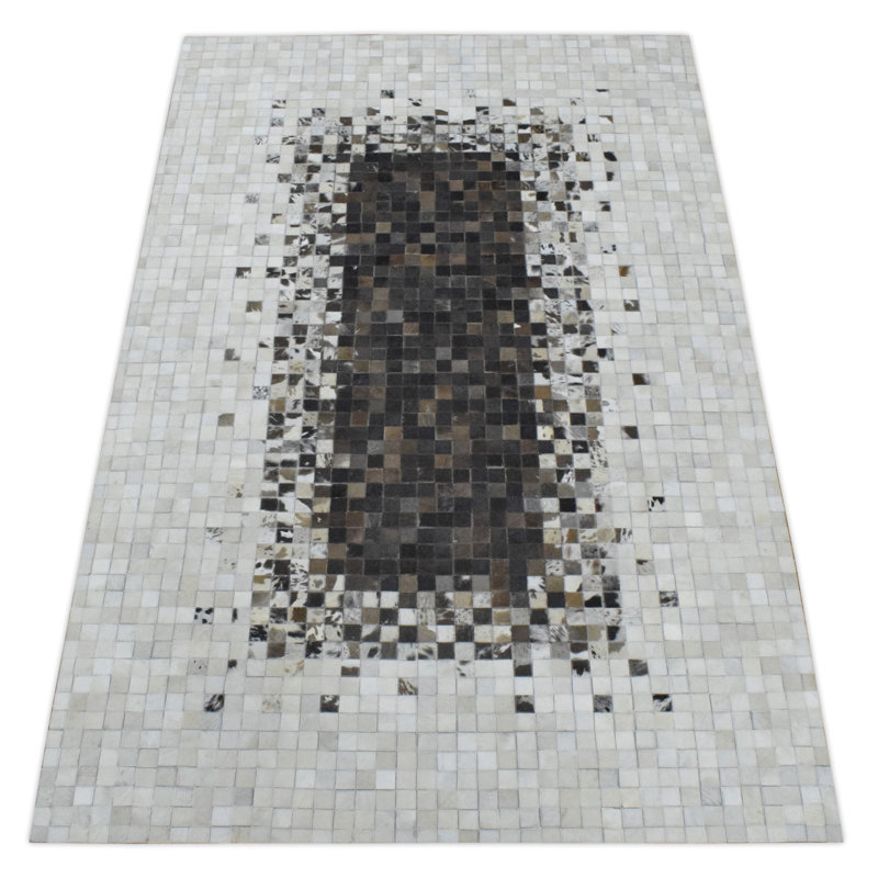 Leather Patchwork Indoor Rug, Rectangle 8' x 10'