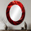 Miroir mural rouge moderne à spirale abstraite Dreamscape III-481104643