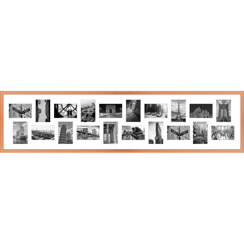 Larni Wood Picture Frame with Mat, Copper
