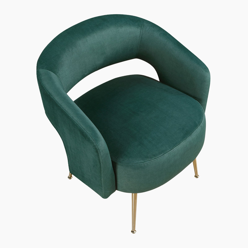 Fauteuil d'appoint 27,5 po Candide Modern Glam, Vert foncé