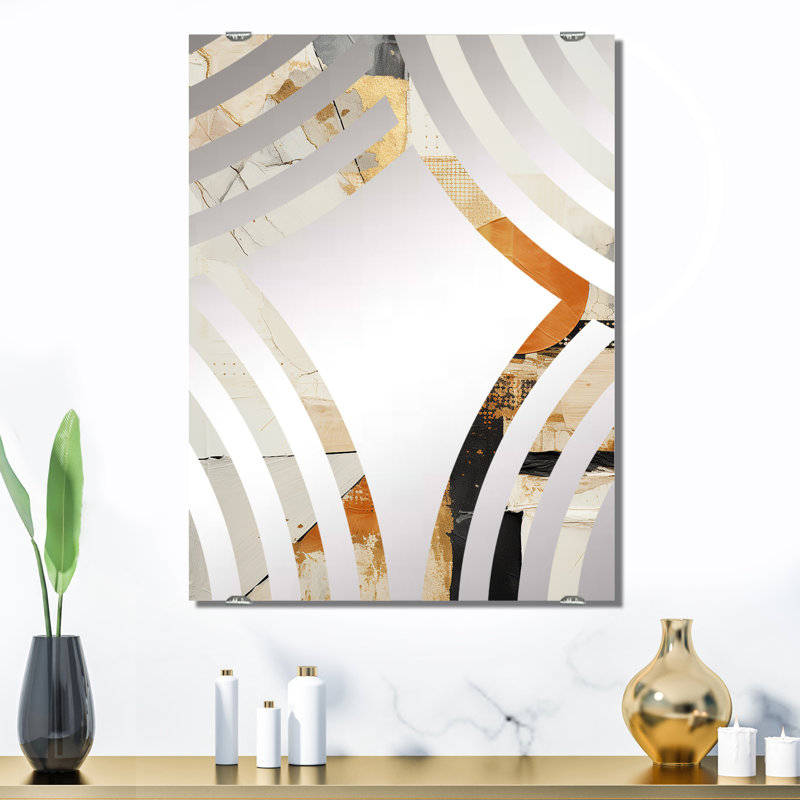 Grand miroir mural Colver - Collages abstraits MIR131693, 32 po x 24 po