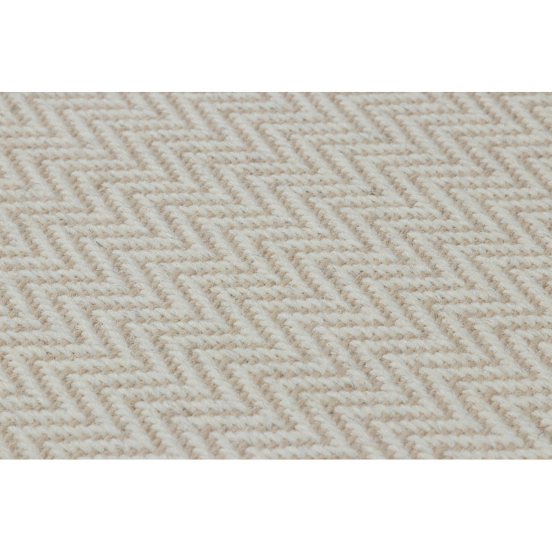 Tapis Pulse tissé à la main en laine à chevrons couleur miel, 3 m x 4,5 m, 10' X 15'