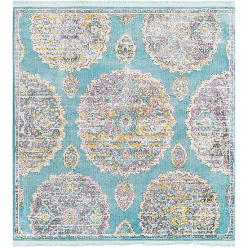 Paragon Floral Indoor Rug, Square 5'5"