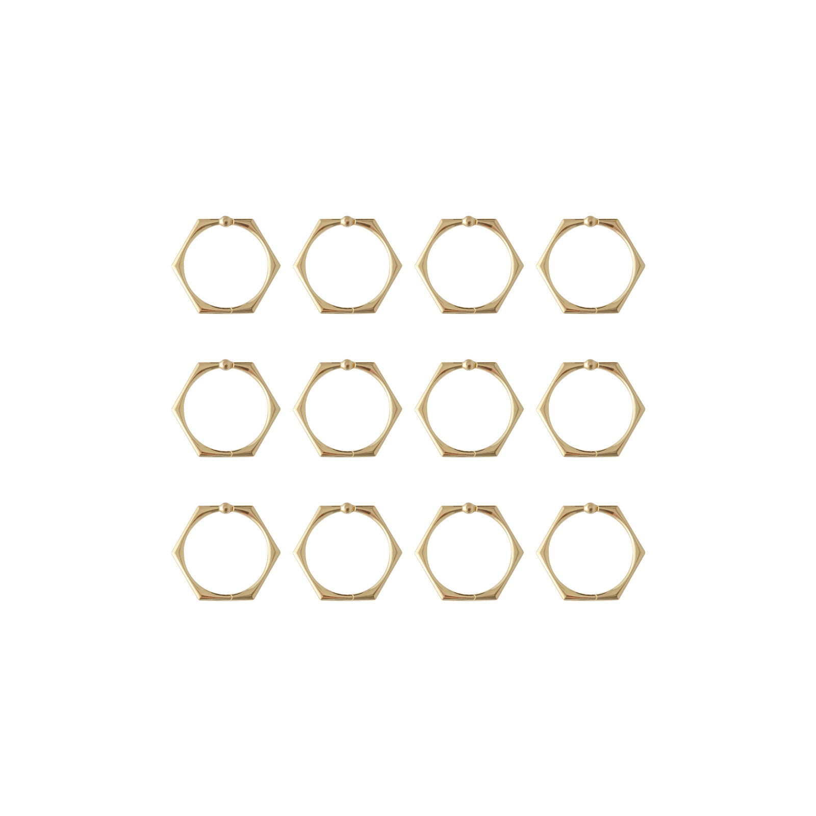 Utopia Alley Shower Curtain Hooks, Gold