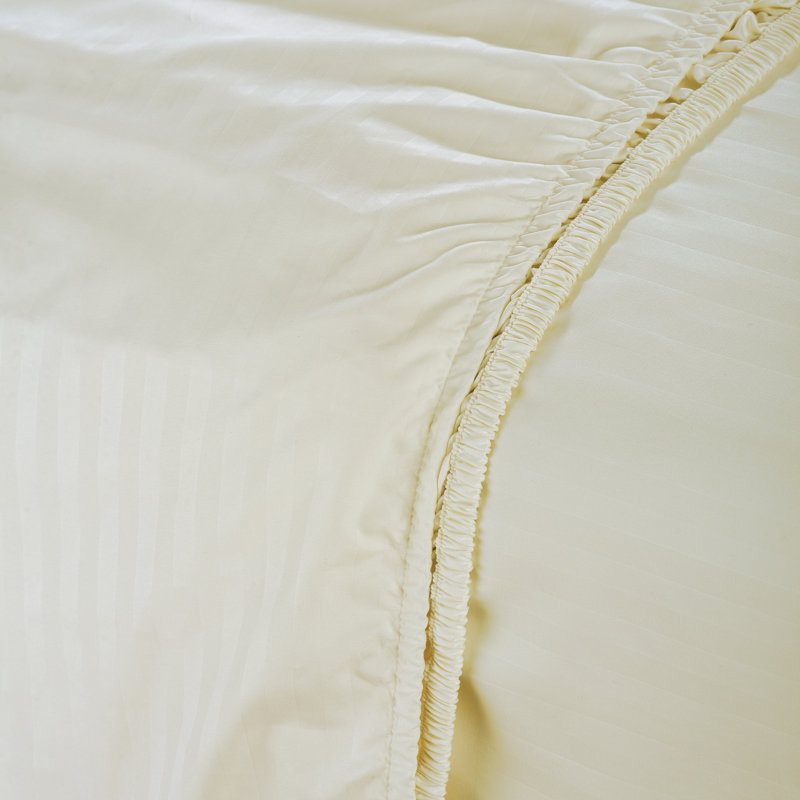 Embossed Stripe Fitted Sheet Case Pack, Ivory, Full Fitted Sheet