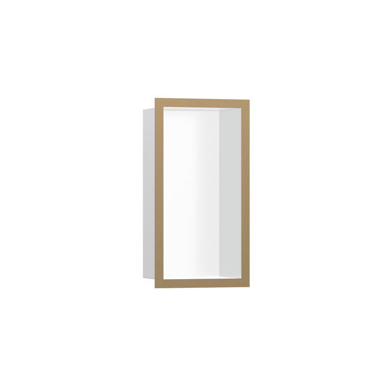 XtraStoris Individual Wall Niche Matte White with Design Frame 12"x 6"x 4"