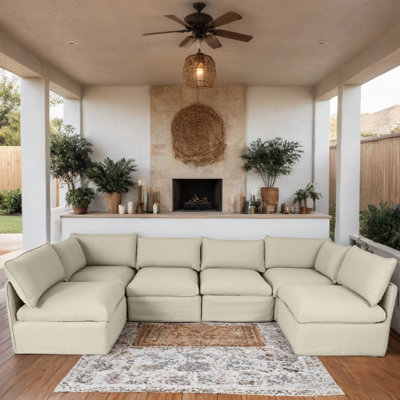 Canapé 6 pièces avec coussin Milk Living Source International Simon