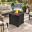 Table de foyer carrée au propane de 71 cm (28 po) et 50 000 BTU avec couvercle