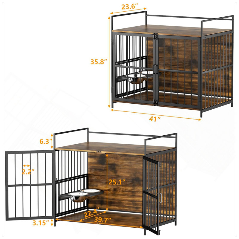Grande cage pour chien Furniture Style, H 35,8 po x l 41 po x P 23,6 po