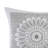 Cotton Embroidered Decorative Square Pillow Grey 20X20"