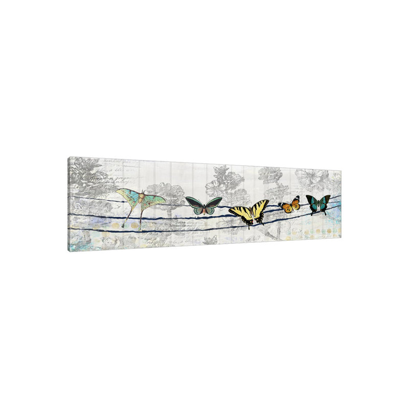Butterfly Day by Kimberly Allen - Wrapped Canvas Panoramic Print, 30cm H x 91cm W x 4cm D