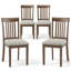 Chaises d'appoint rembourrées en bois avec dossier à lattes verticales-133694934