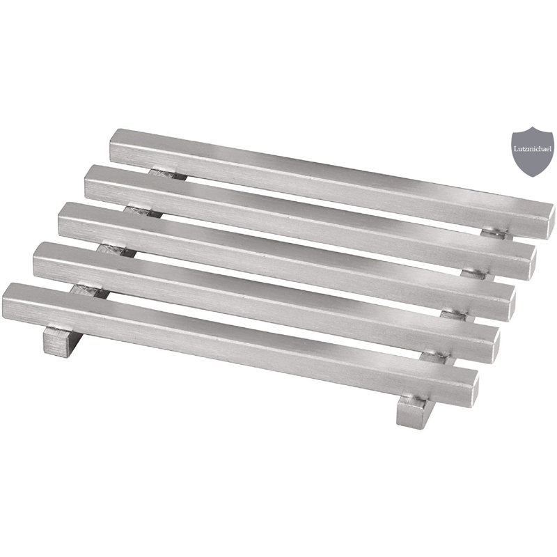 Brushed Stainless Steel Rectangular Soap Holder