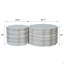 Ensemble de 2 tables basses rondes pour salon, table d'appoint moderne à motif de faux Mars, table de bout décorative pour appartement, bureau