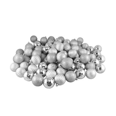 100 boules de Noël incassables à 3 finitions 100 po 2,5 po (60 mm)