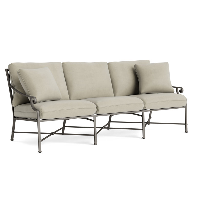 Venetian Outdoor 3 - Seat Patio Sofa, Fusion Charcoal, Mica