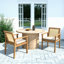 Lopit Outdoor Solid Wood Dining Chair with Cushion