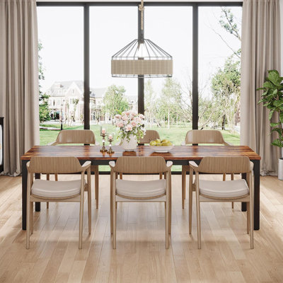 Unfinished Metal Base Dining Table