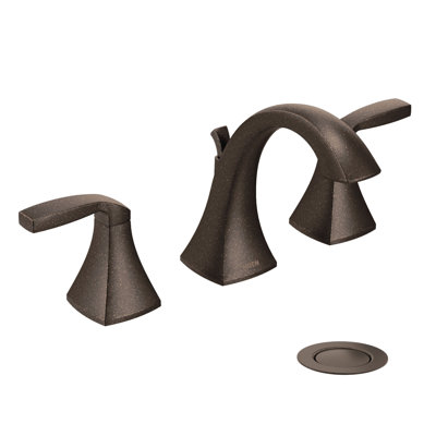 Moen Voss Oil Two-Handle 8 Inch Widespread Bathroom Faucet Trim Kit, Valve Included