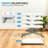 26" Folding TV Tray, Adjustable Height Laptop Table, Indoor Outdoor Portable Plastic Dining Card Table