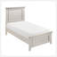 Mobilier de chambre à coucher de style campagne simple avec lit à panneaux simple 1pc et finition blanche classique