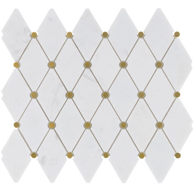 11.5" x 12.75" Marble Mosaic Tile