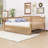 Wooden Daybed with Headboard and Trundle-1133844702-1133844712