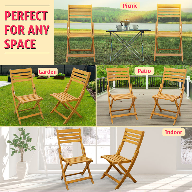  Ensemble de 2 chaises pliantes Anya