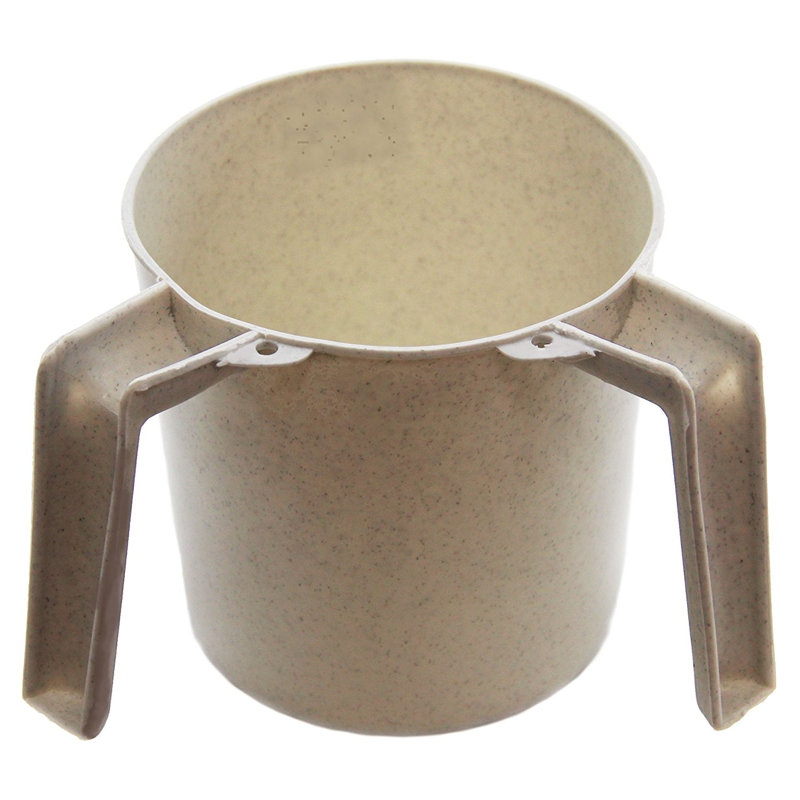 Tasse à laver ronde en plastique, Beige à pois