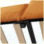 Lit tapissier orange en velours Pumpkin