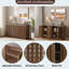 Buffet moderne avec portes géométriques 3D, garniture en métal et cloisons réglables-248515721